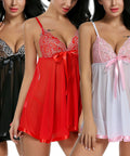 Women'S Sexy Lingerie Babydoll Sleepwear Underwear Lace Dress G-String Nightwear