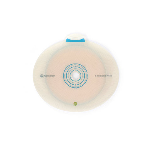 Coloplast Ostomy Barrier 10551 SenSura® Mio Flex Trim to Fit, Extended Wear Elastic Adhesive 40 mm Flange Green Code System 3/8 to 1-5/16 Inch Opening