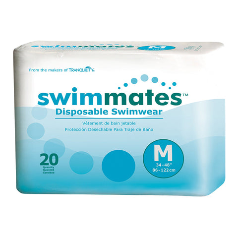 Bowel Containment Swim Brief Swimmates™ Pull On with Tear Away Seams Adult Medium Unisex Disposable Moderate Absorbency #2845