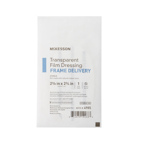 Transparent Film Dressing McKesson 2-3/8 X 2-3/4 Inch Frame Style Delivery Octagon Sterile #4985