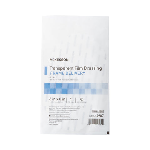 Transparent Film Dressing OpSite 11 X 11-3/4 Inch 2 Tab Delivery Rectangle Sterile #4987