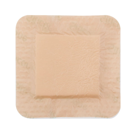 Foam Dressing McKesson 3 X 3 Inch With Border Film Backing Silicone Gel Adhesive Square Sterile #4842