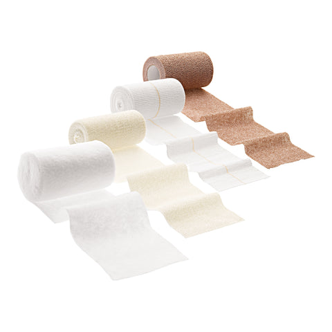 4 Layer Compression Bandage System McKesson Self-adherent Closure Tan / White NonSterile Standard Compression