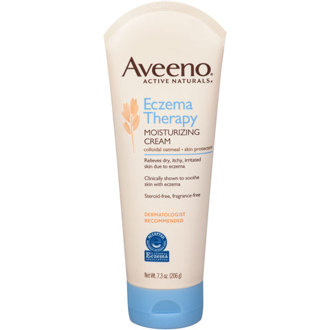 Hand and Body Moisturizer Aveeno® Active Naturals® Eczema Therapy 7.3 oz. Tube Unscented Cream #38137101842
