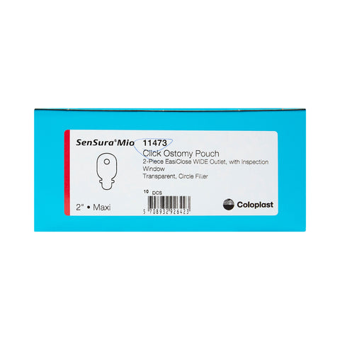 Coloplast Ostomy Pouch SenSura® 11473 Mio Two-Piece System Maxi Length Flat 50 mm Stoma Drainable
