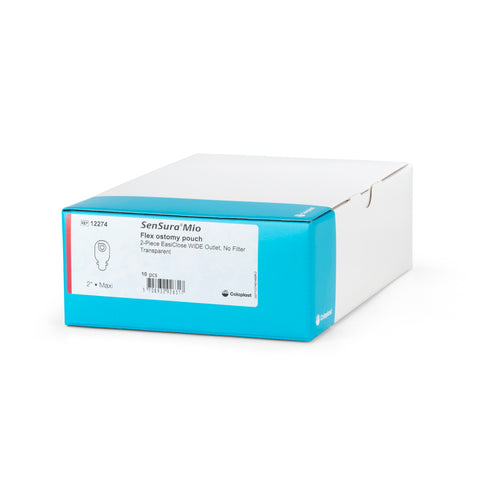 Coloplast Ostomy Pouch SenSura® 12274 Mio Flex EasiClose™ Two-Piece System 11 Inch Length, Maxi Drainable