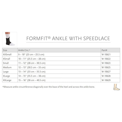 Ankle Support Ossur® Formfit® Small Figure-8 Strap / Lace-Up Closure Foot #W-10623