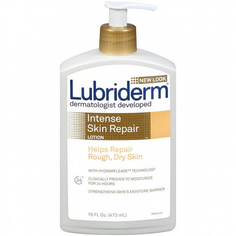 Hand and Body Moisturizer Lubriderm® Intense Skin Repair 16 oz. Pump Bottle Scented Lotion #514832400