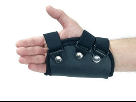 Boxer Fracture Splint with MP Extension Freedom® Comfort™ Kydex® Thermoplastic / T-Foam™ Right Hand Black Medium