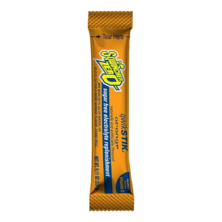 Oral Electrolyte Solution Sqwincher® Quik Stik® Zero Orange Flavor 0.11 oz. Electrolyte