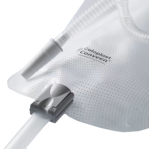 Coloplast Urinary Leg Bag Conveen® Security+ Anti-Reflux Valve / Clamp Valve NonSterile 1,000 mL Vinyl / Flocked #21027