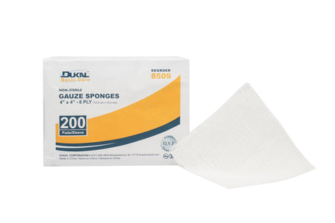Gauze Sponge Dukal™ Gauze 8-Ply 4 X 4 Inch Square NonSterile