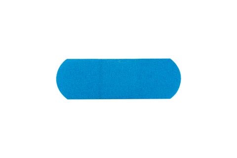 Metal Detectable Adhesive Strip American® White Cross 1 X 3 Inch Fabric Rectangle Blue Sterile