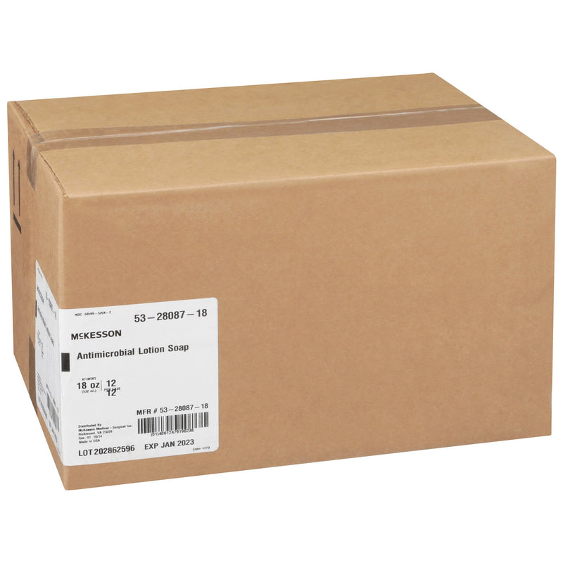 Antimicrobial Soap McKesson Lotion 18 oz. Pump Bottle Herbal Scent