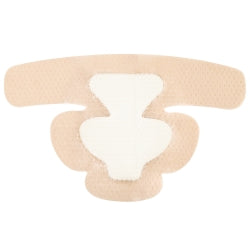 DermaRite Industries Foam Dressing ComfortFoam™ Border 5 X 8 Inch With Border Waterproof Backing Silicone Adhesive Elbow / Heel Sterile #43580