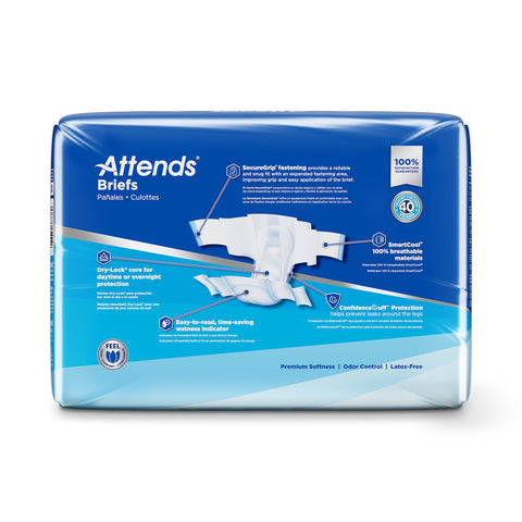 Incontinence Brief Attends® Advanced Adult Large Unisex Disposable Heavy Absorbency #DDC30