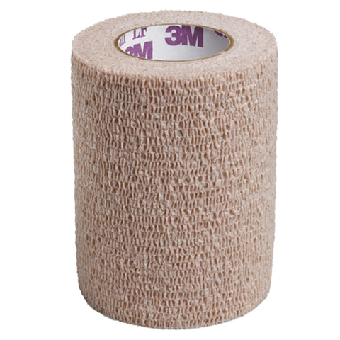 Cohesive Bandage 3M™ Coban™ LF Standard Compression Self-adherent Closure Tan Sterile