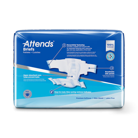 Incontinence Brief Attends® Adult Medium Unisex Disposable Heavy Absorbency #DDA20