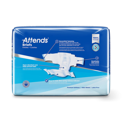 Incontinence Brief Attends® Adult Large Unisex Disposable Heavy Absorbency #DDA30
