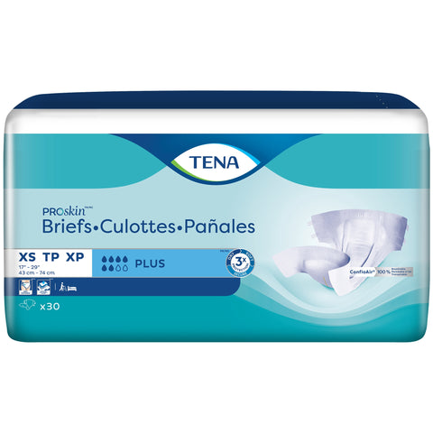 Incontinence Brief TENA® ProSkin™ Plus Adult X-Small Unisex Disposable Moderate Absorbency #61199