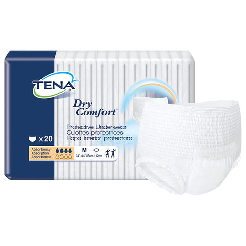 Absorbent Underwear TENA® Dry Comfort™ Pull On with Tear Away Seams Adult Medium Unisex Disposable Moderate Absorbency #72422