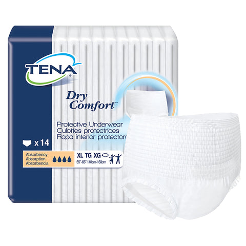 Absorbent Underwear TENA® Dry Comfort™ Pull On with Tear Away Seams Adult X-Large Unisex Disposable Moderate Absorbency #72424