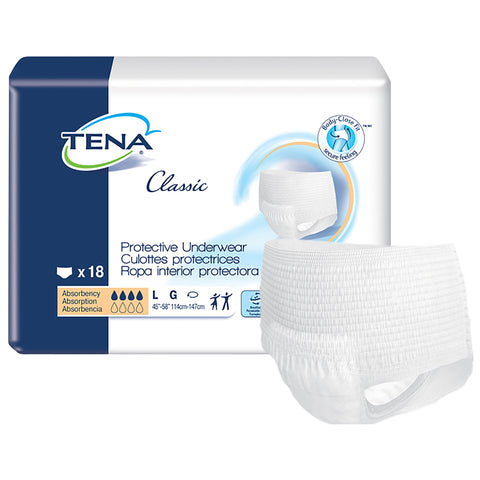 Absorbent Underwear TENA® Classic Pull On with Tear Away Seams Adult Large Unisex Disposable Moderate Absorbency #72514