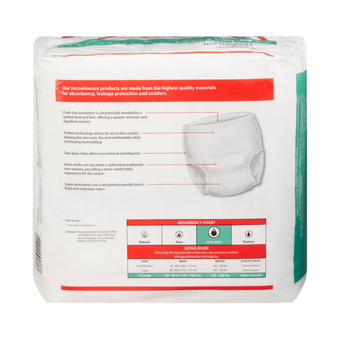 Absorbent Underwear Sure Care™ Ultra Pull On with Tear Away Seams Adult X-Large Unisex Disposable Heavy Absorbency #1455