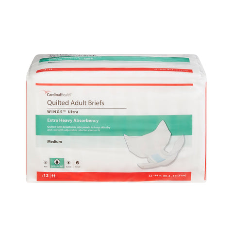 Incontinence Brief Wings™ Ultra Adult Medium Unisex Disposable Heavy Absorbency #77073