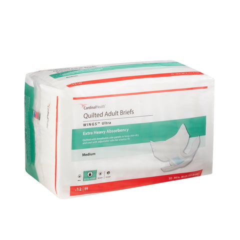 Incontinence Brief Wings™ Ultra Adult Medium Unisex Disposable Heavy Absorbency #77073