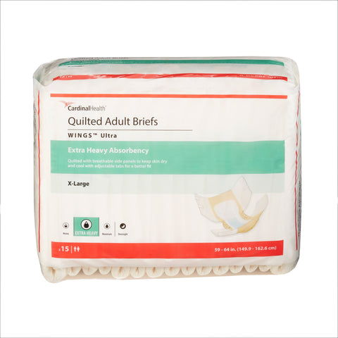 Incontinence Brief Wings™ Ultra Adult X-Large Unisex Disposable Heavy Absorbency #77075