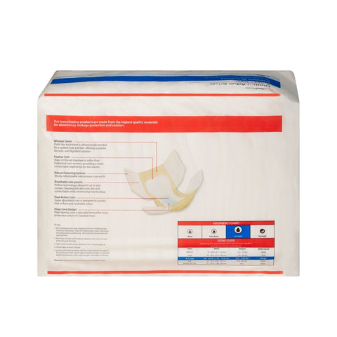 Incontinence Brief Wings™ Super Quilted Adult X-Large Unisex Disposable Heavy Absorbency #87085