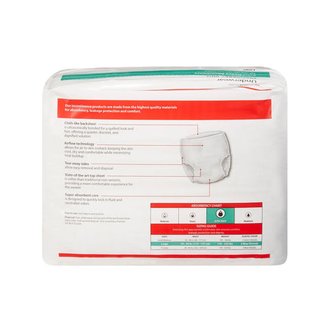 Absorbent Underwear Sure Care™ Ultra Pull On with Tear Away Seams Adult Large Unisex Disposable Heavy Absorbency #1445