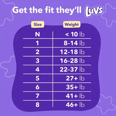 Luvs Pro Level Leak Protection Diapers, Sizes: 1-8