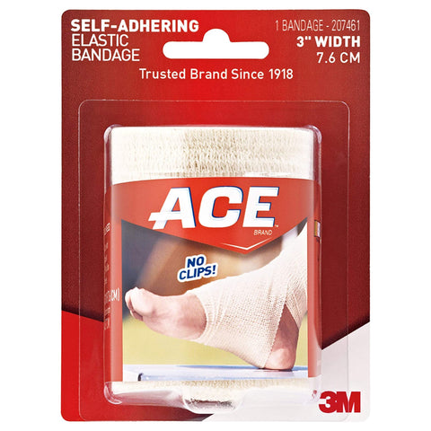 Elastic Bandage 3M™ ACE™ Standard Compression Self-adherent Closure Tan NonSterile