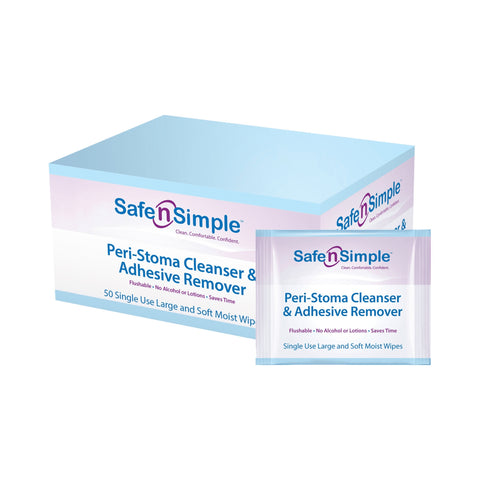 Adhesive Remover Safe n Simple™ Wipe 50 per Pack Alcohol Free
