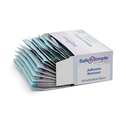 Adhesive Remover Safe n Simple™ Wipe 50 per Pack Alcohol Free