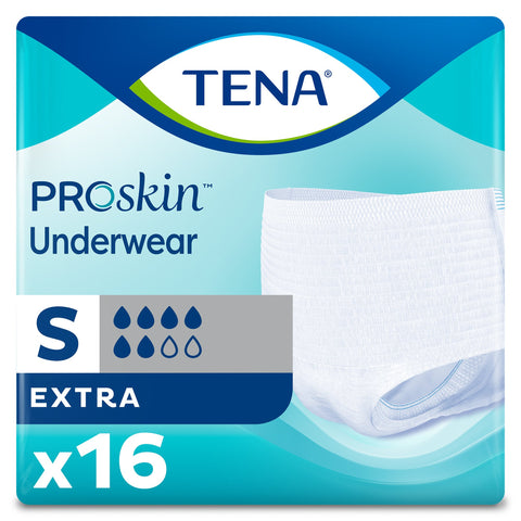 Absorbent Underwear TENA® ProSkin™ Extra Pull On with Tear Away Seams Adult Small Unisex Disposable Moderate Absorbency #72116