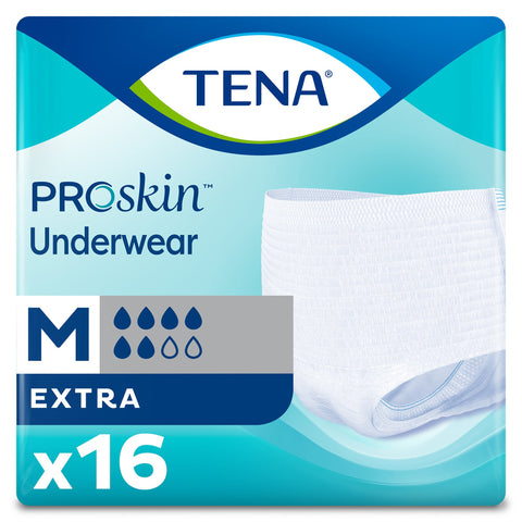 Absorbent Underwear TENA® ProSkin™ Extra Pull On with Tear Away Seams Adult Medium Unisex Disposable Moderate Absorbency #72232