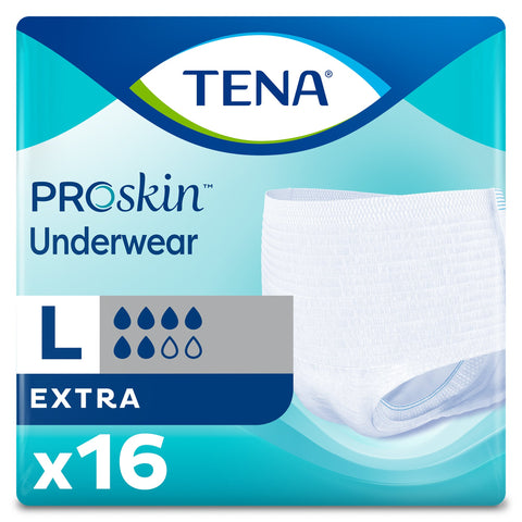Absorbent Underwear TENA® ProSkin™ Extra Pull On with Tear Away Seams Adult Large Unisex Disposable Moderate Absorbency #72332