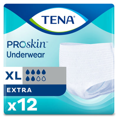 Absorbent Underwear TENA® ProSkin™ Extra Pull On with Tear Away Seams Adult X-Large Unisex Disposable Moderate Absorbency #72425