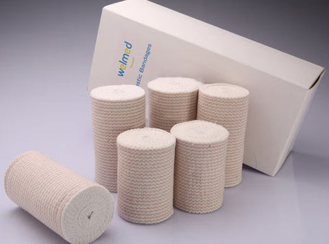 Elastic Bandage Welmed Standard Compression Clip Detached Closure Tan NonSterile