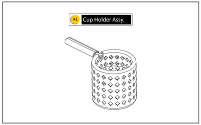 Pride Mobility Jazzy® Carbon 27 (S/N-JH9) IPB, INFMANU5616- Cup Holder Assembly