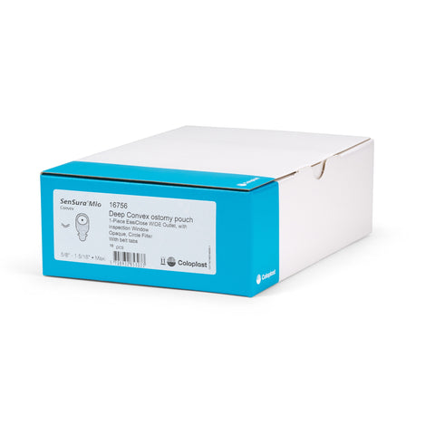 ConvaTec Ostomy Pouch SenSura® 16756 Mio Convex One-Piece System 11 Inch Length, Maxi Deep Convex, Trim to Fit 5/8 to 1-5/16 Inch Stoma Drainable