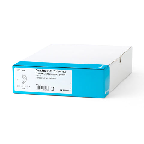 Coloplast Urostomy Pouch SenSura® 16837 Mio Convex One-Piece System 10-1/2 Inch Length, Maxi Convex Light, Trim to Fit 3/8 to 1-11/16 Inch Stoma Drainable