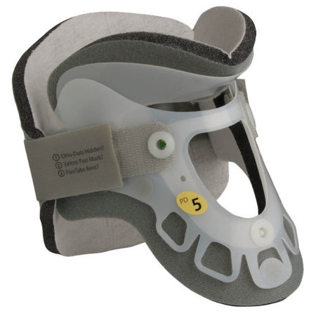 Rigid Cervical Collar Aspen® Pediatric Preformed Pediatric (3 to 6 Years) Size PD5 Two-Piece / Trachea Opening 8-1/2 to 13 Inch Neck Circumference