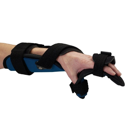 Resting Hand / Forearm Orthosis Rolyan® Advanced Aluminum / Foam / Stainless Steel Left Hand Blue Medium