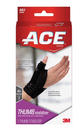 Thumb Stabilizer Ace™ Brand Deluxe Adult One Size Fits Most Lacing System Closure Right Hand Black