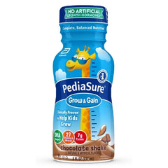 Pediatric Oral Supplement PediaSure® Grow & Gain Shake Chocolate Flavor 8 oz. Bottle Liquid Calories