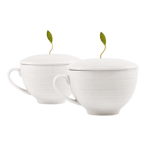 Mariposa Tea Bundle with 20 Pyramid Infusers, 2 Café Cups and 2 Tea Trays